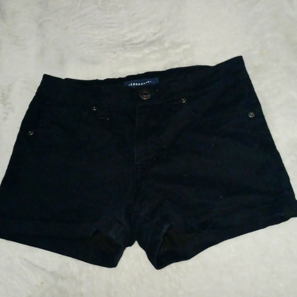 Black Aeropostale Mid Rise Shorts